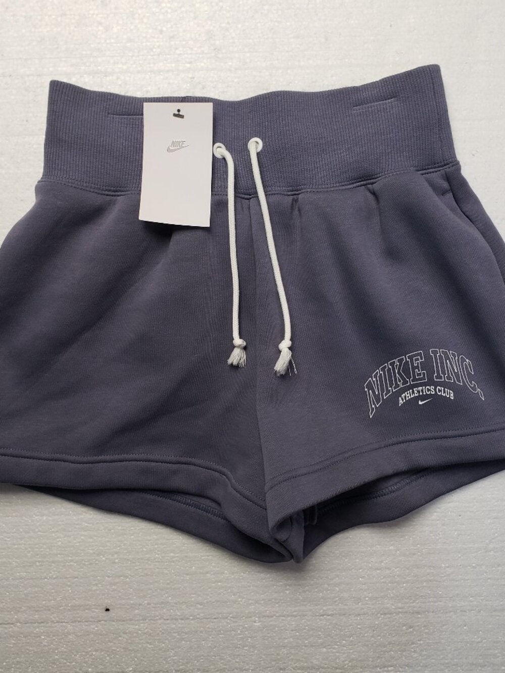 Nike Women's Sportswear Phoenix Fleece High-Rise  Shorts in World Indigo XS NWT